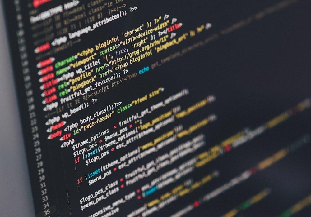 Application source code open on a developer's monitor