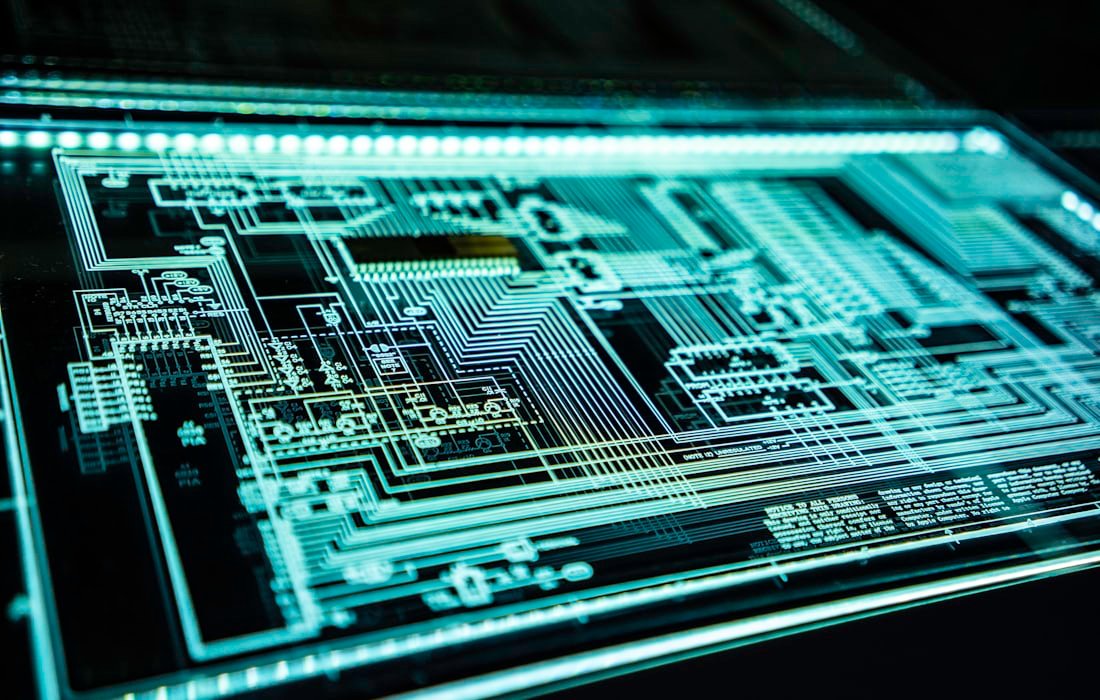 Abstract illustration of connected digital data and technology